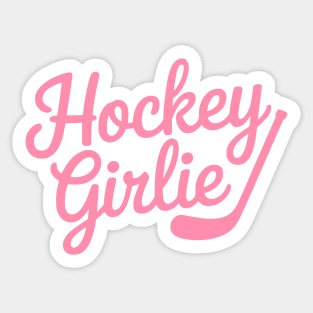 Hockey Girlie! Pink Girly Sticker